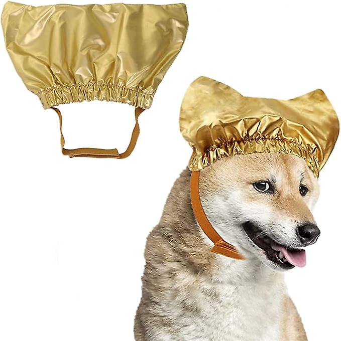 Pet shower cap - waterproof reusable shower cap with adjustable strap to prevent water from entering the ear