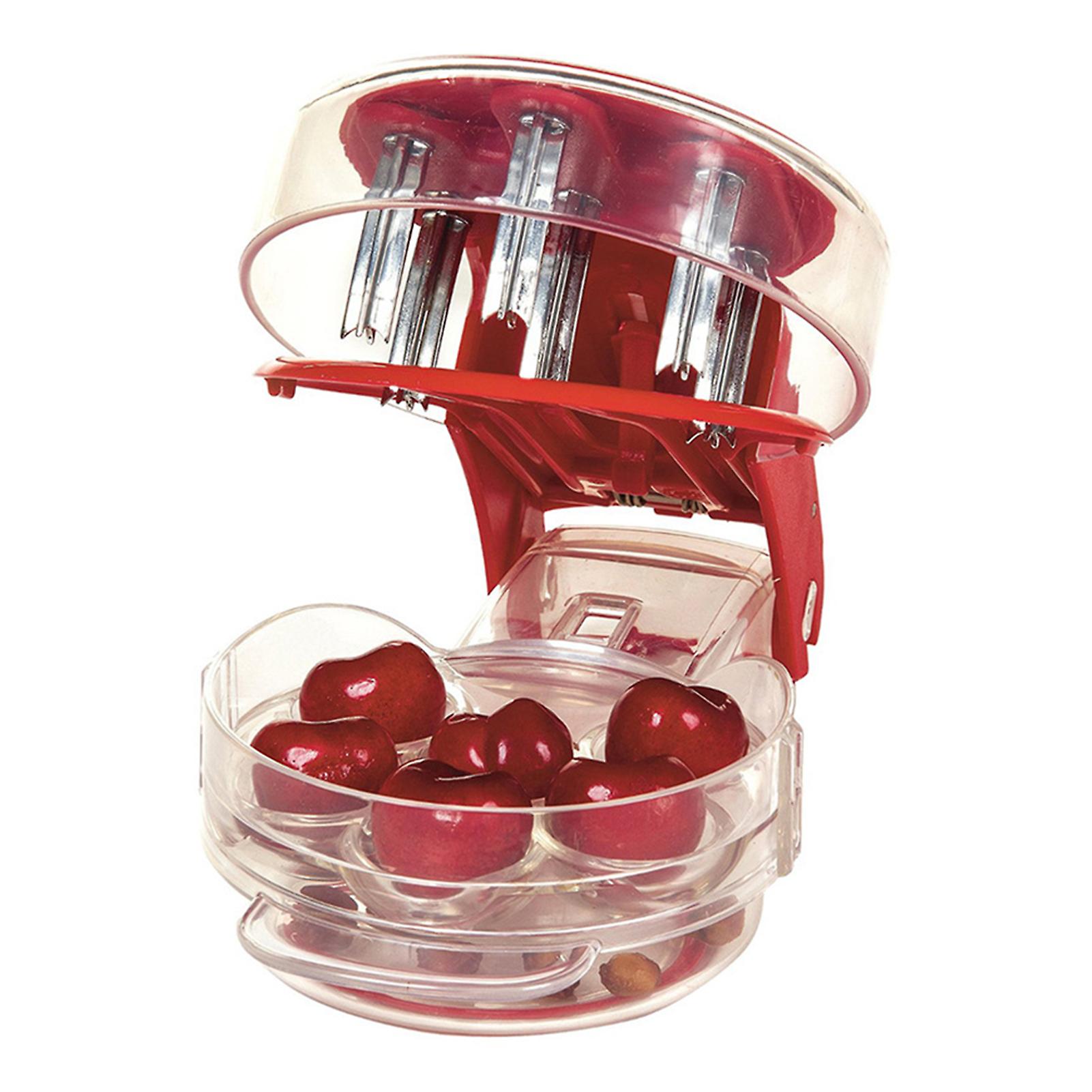 Press Cherry Pit Remover with 6 Holes Non-Slip Cherry Cores Remover for Picnic Camping