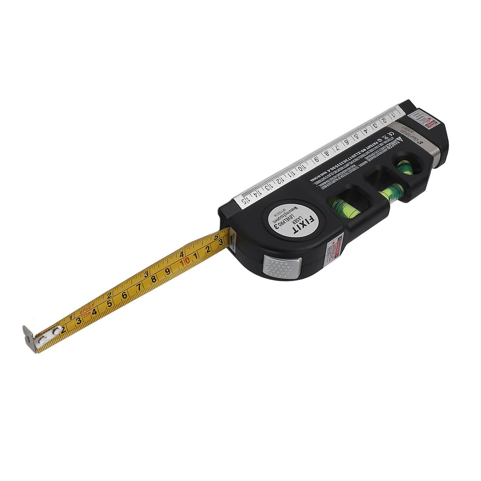 Level Line Tool 3 in 1 Multifunctional Cross Line Measure Tape Ruler for Home Decoration