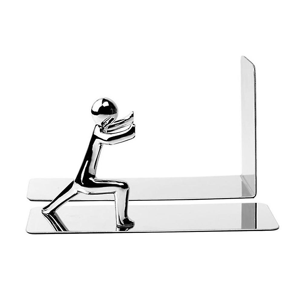 1 Pair Creative Bookend Kong Fu Book End Metal Book End Heavy Duty Bookend Home Supplies