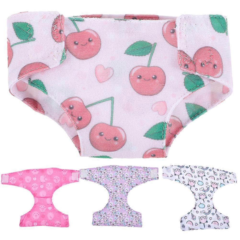 4 st. tvättbara underkläder för babydockor, dekorativa dockor, blöjor, återanvändbara underkläder för babydockor