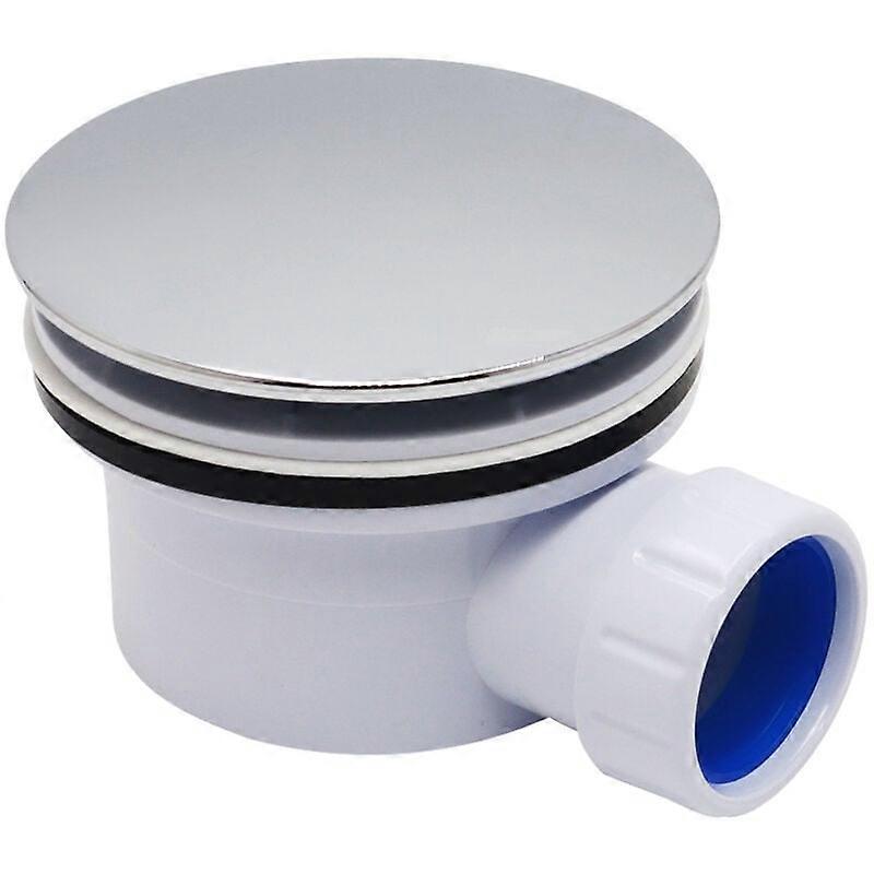 71108102 ABS Dome Extra-Flat Shower Drain, white