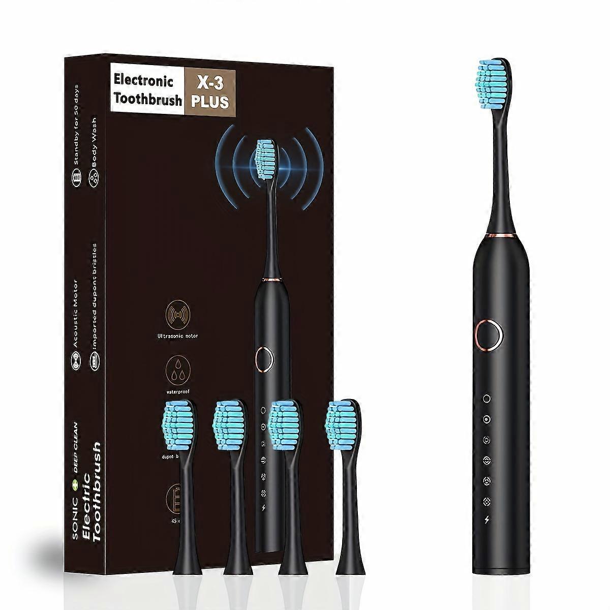 Electric Toothbrush For Adults, Rechargeable Toothbrush With Brush Heads 5 Modes Smart Timer, Perfect For Men And Women