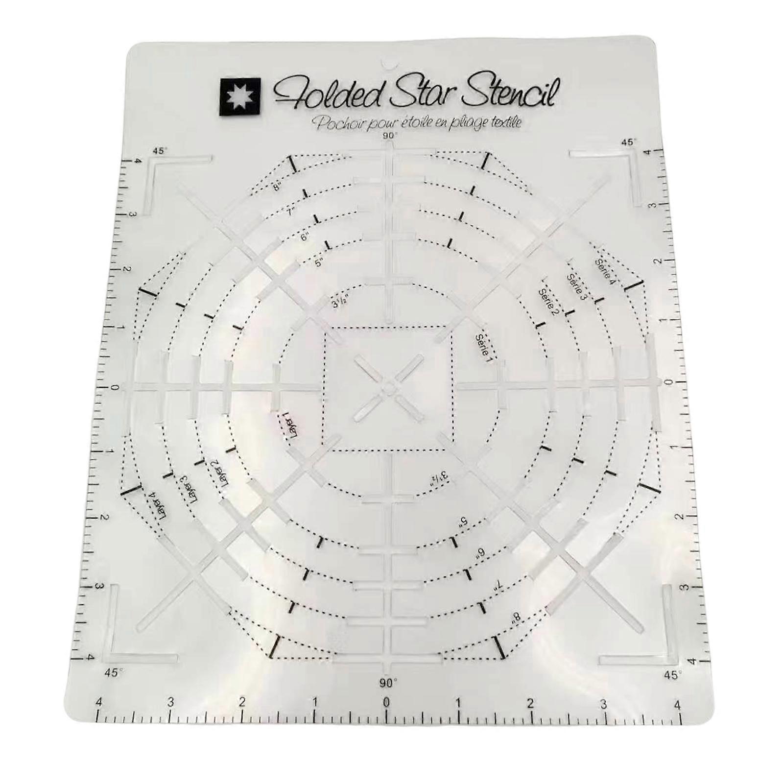 Star Guide Template Multipurpose Sewing Ruler Accurate Easy-to-Use Patchwork Sewing Template for Crafts Making
