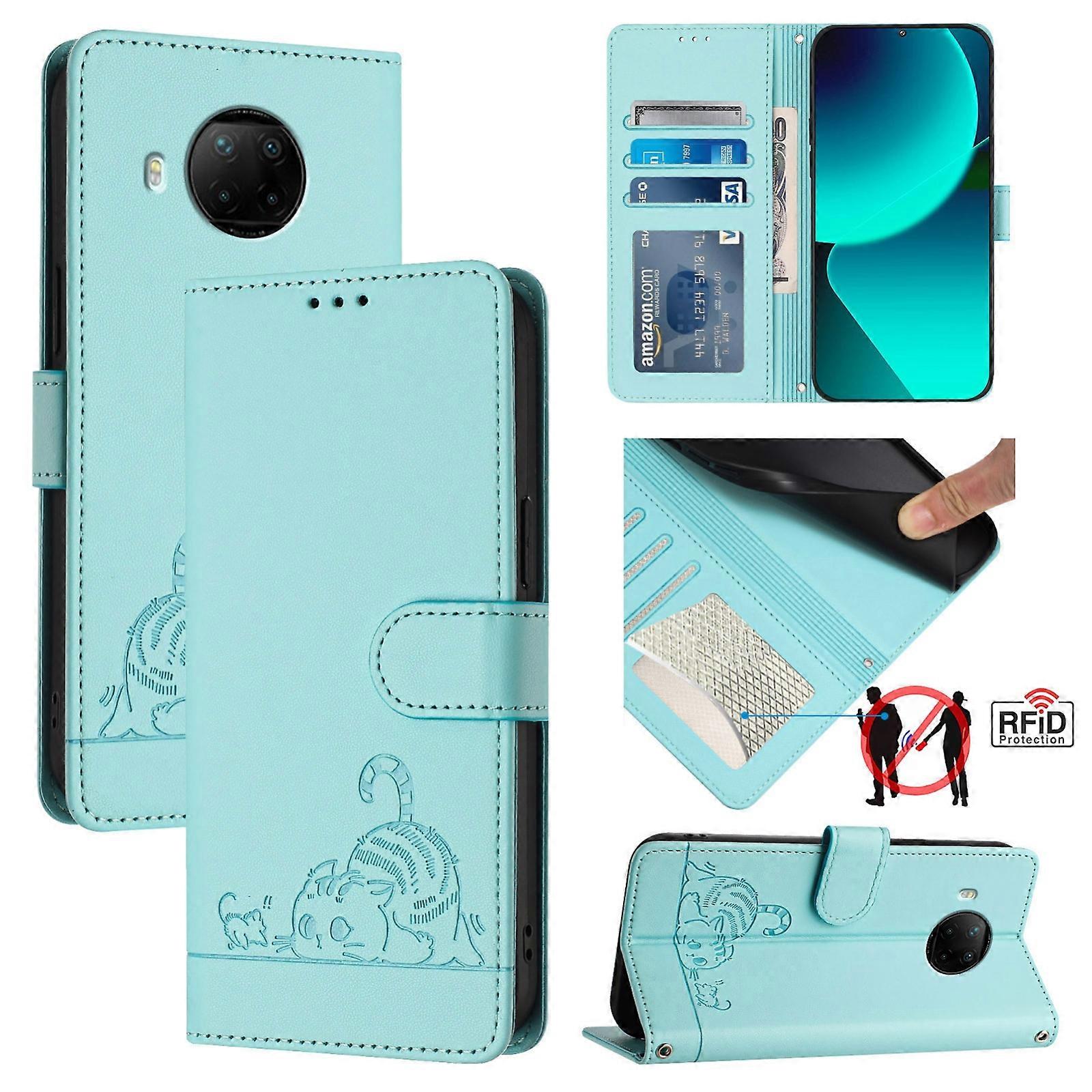 Cat Pattern PU Case For Xiaomi Mi 10T Lite 5G