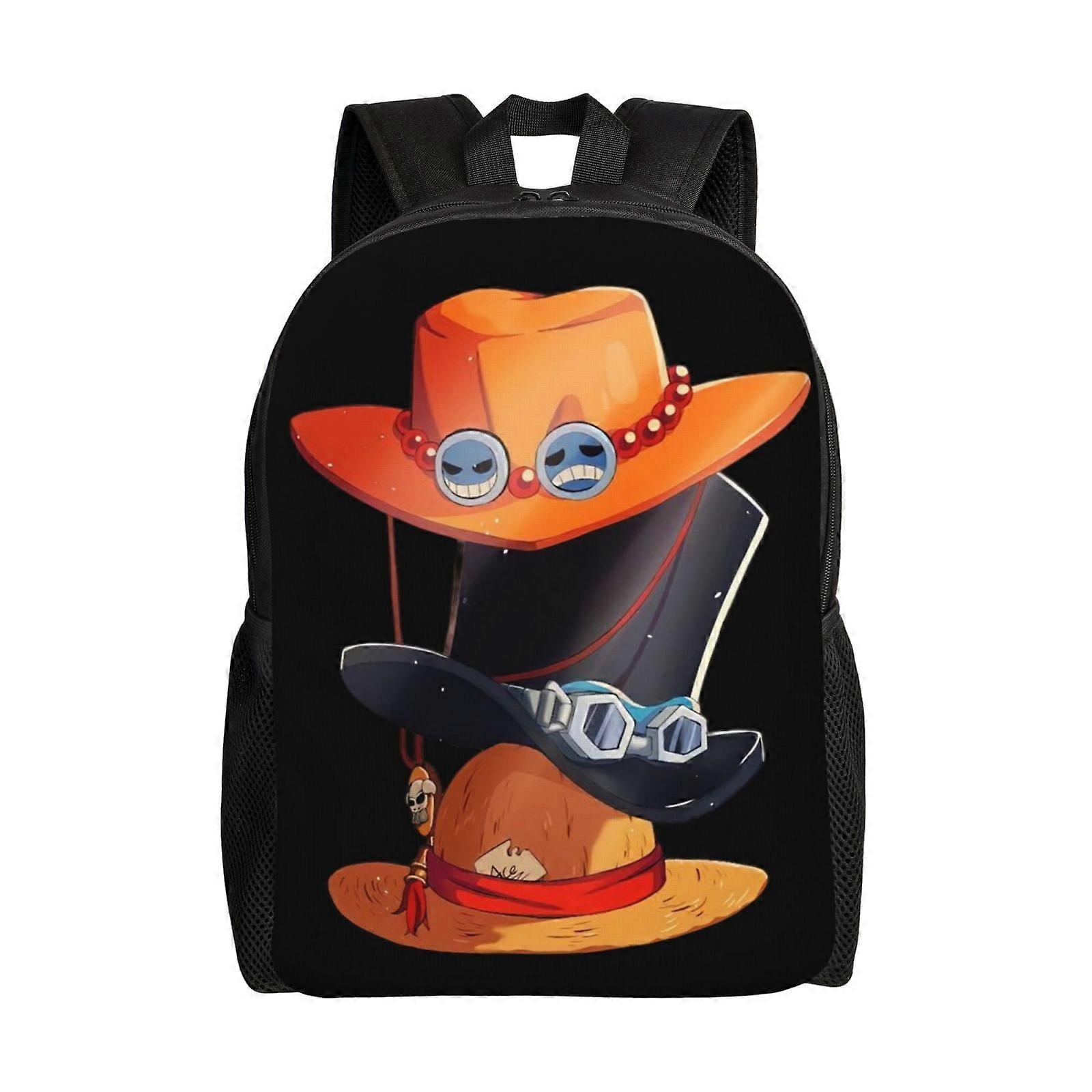 PortgasD Ace Anime حقيبة ظهر كرتونية حقائب سفر 3D مطبوعة غير رسمية Daypacks-SYS53