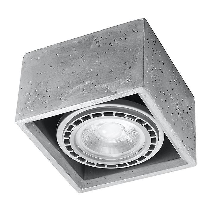 Quatro Surface Mounted Downlights Square  Flush Light Grey GU10
