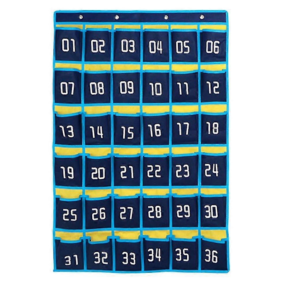 36 Numbered Pockets Chart Cell Phone Hanging Storage Bag Hanging Organizer compatible Classroom Mobile Pho