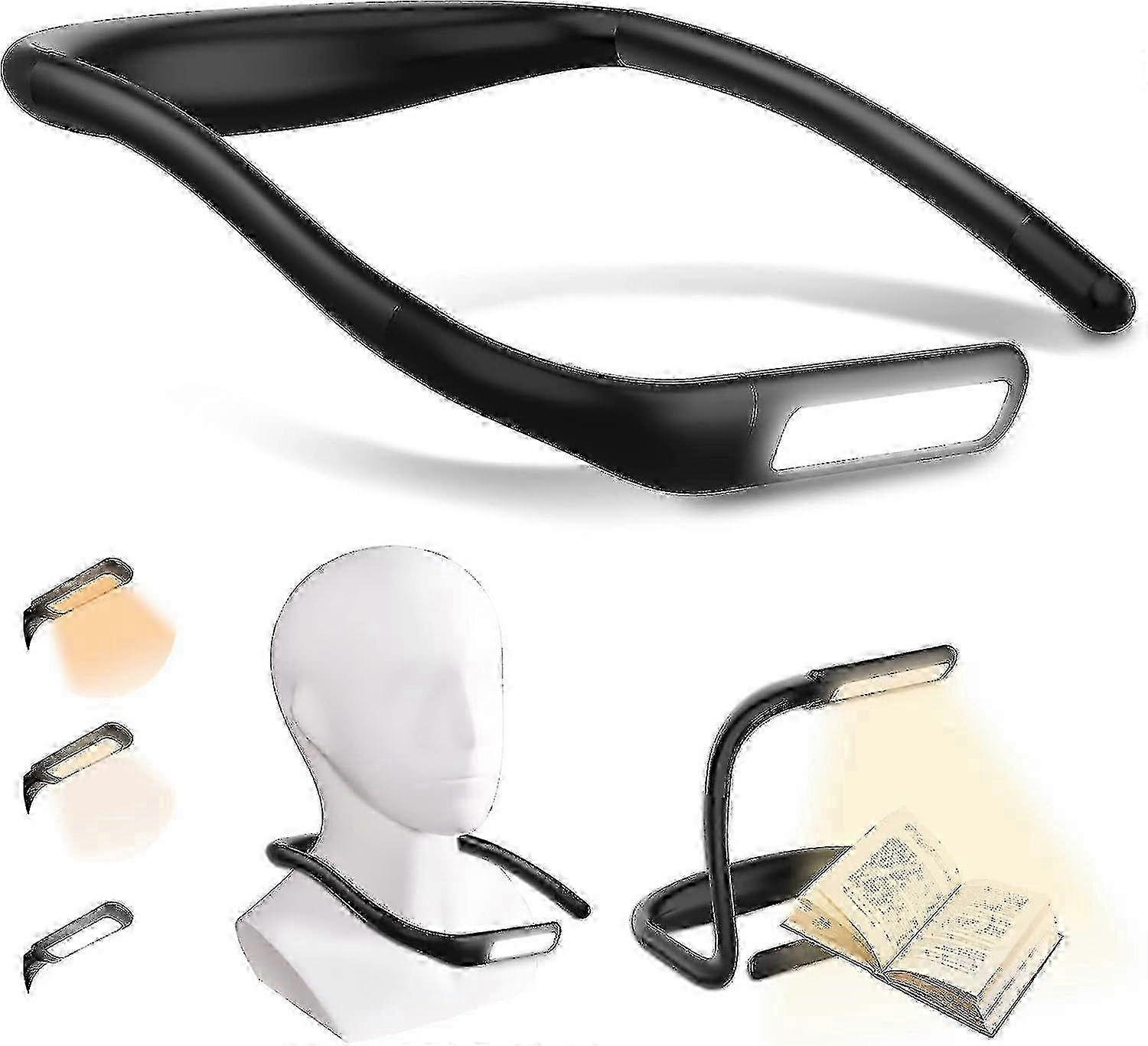 Neck Reading Light, Led Reading Light, Reading Light For Reading In Bed, Adjustable Brightness, 3 Colors, Flexible Arm, Rechargeable, For Reading In B