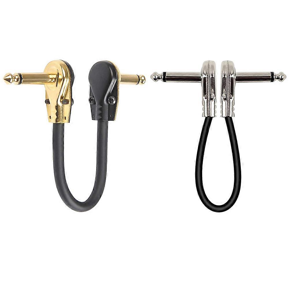 2pcs  Guitar Effector Flat Patch Cables Guitar Effect Pedal Flat Patch Cables Clear Sound Flat Cables