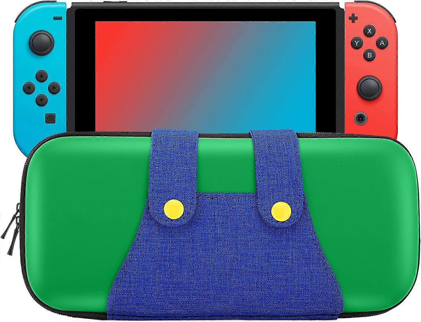 Carrying Case Compatible with Nintendo Switch/Switch OLED Model (2021), Portable Protective Hard Shell Cover Travel Carrying Case Storage Bag with 10
