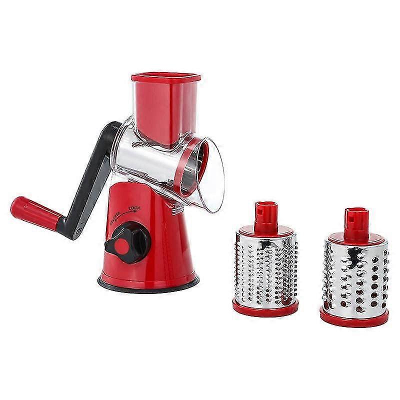 Manuelle Mehrzweckreibe für Obst und Gemüse, Gemüseschneider, Obstschneider, Käsereibe mit austauschbarer Trommel