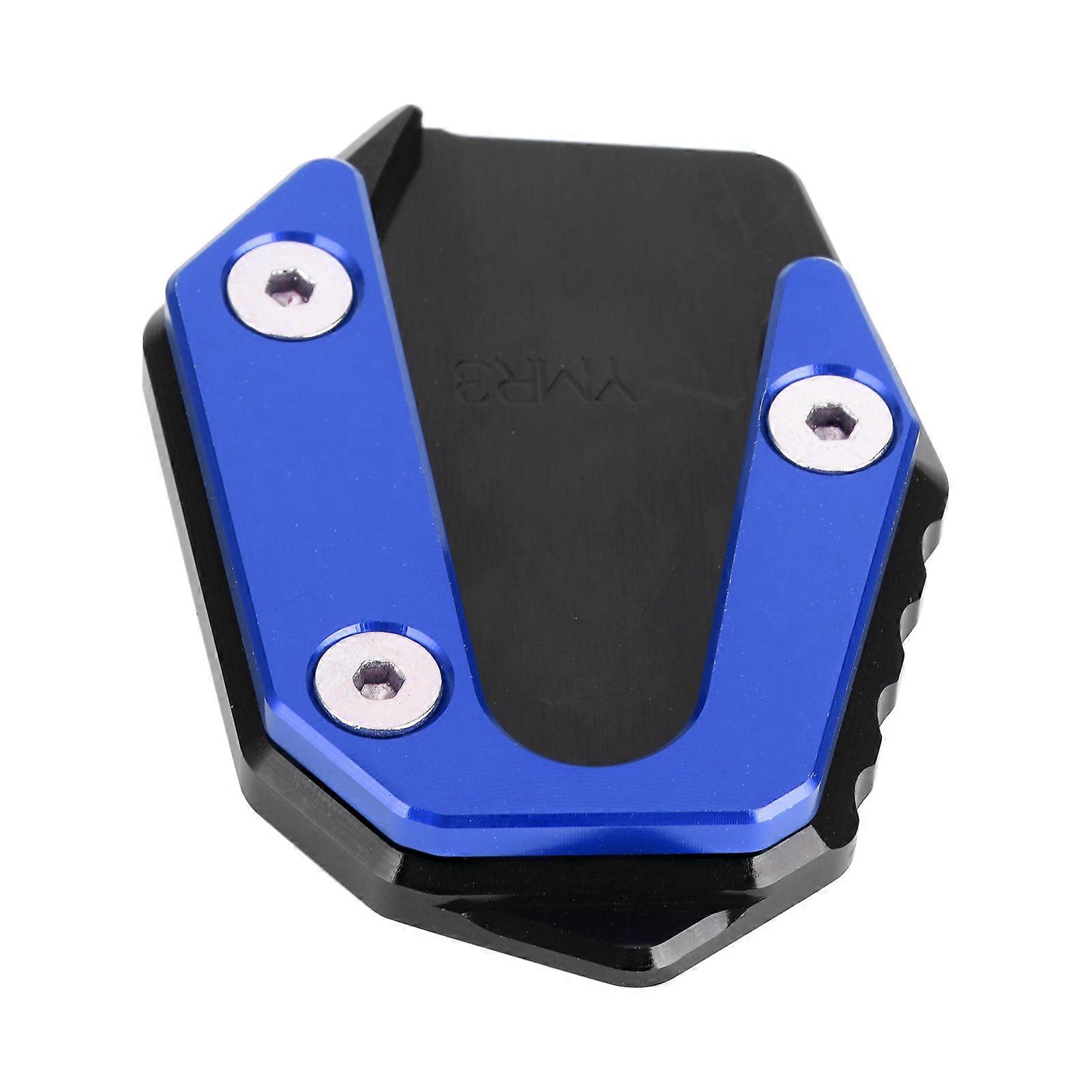 Parking Kickstand Extension Pad Side Stand Support Fit for Yamaha YZF R25/YZF R3/MT?25/MT?03 14-19Blue