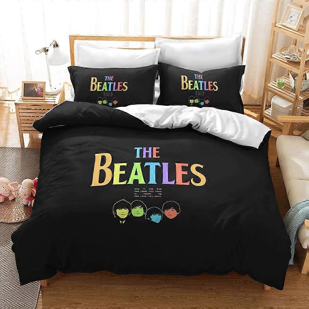 Dekbedovertrek Sets The Beatles Dekbed 2 Persoons 3 Stuks Beddengoed Beddengoed Set 2 Kussenslopen met Sluiting)