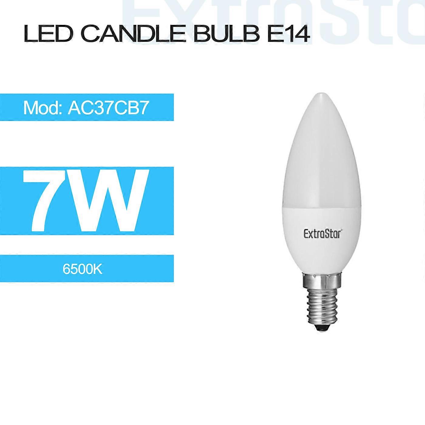 7W LED Candle Bulb E14, 3000K, Paper Pack