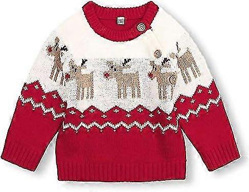 Baby Christmas Sweater Toddler Reindeer Outfit Red Clothes