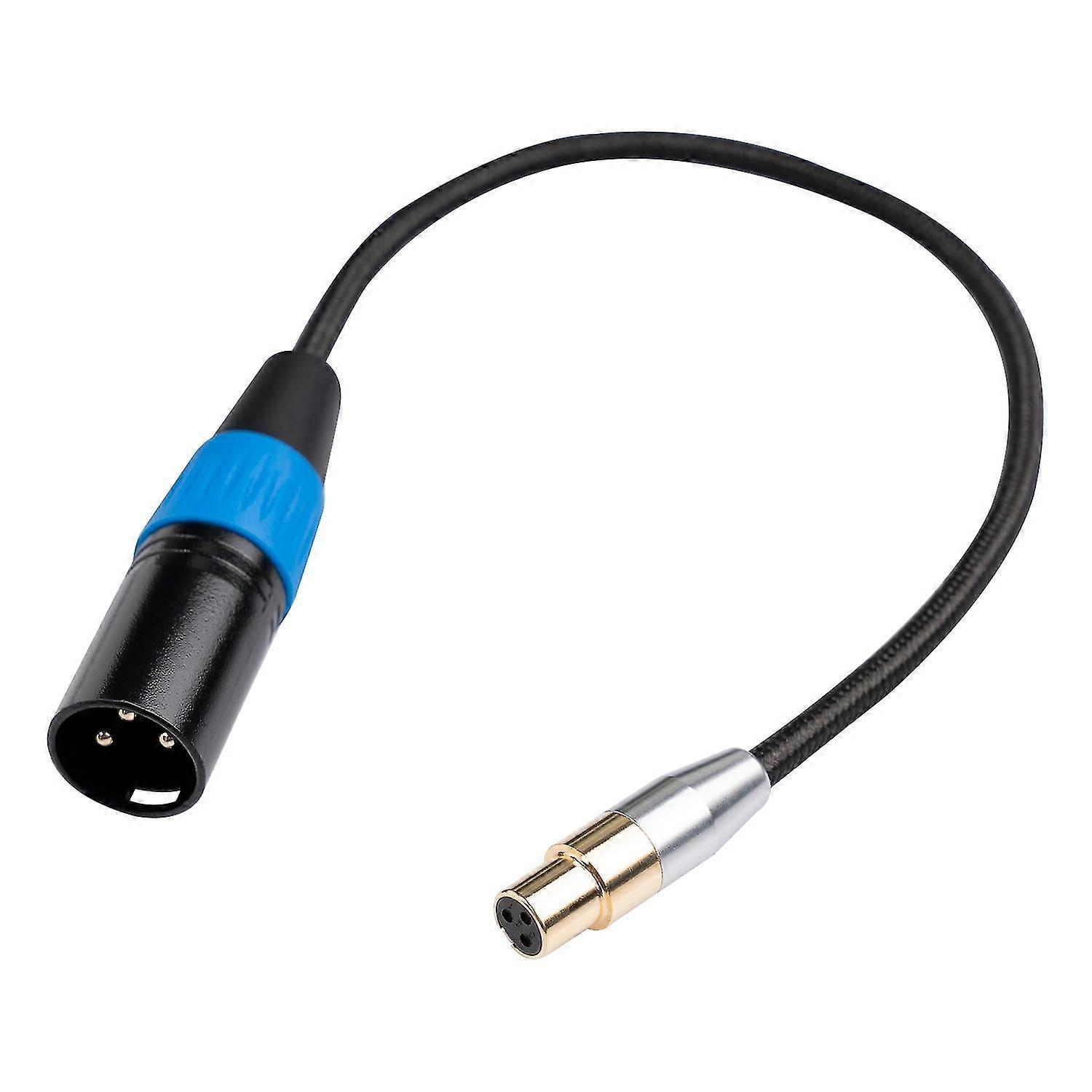 SA119GXK108BU 0,3 m 24 Karat vergoldetes Mini-XLR-zu-XLR-Steckerkabel Mikrofon-Audio-Adapterkabel