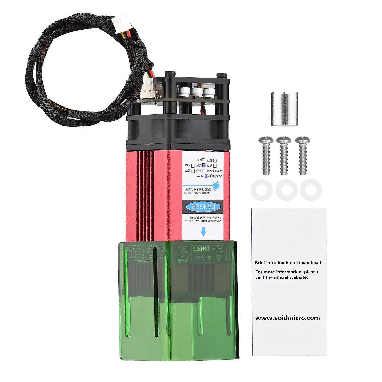 450nm 40W CNC Laser Module with Protective Cover Fixed Focal Length Laser Engraving Head High Speed Laser Engraver Cutter 3D