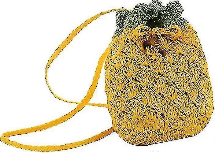 Pineapple Shoulder Bag Drawstring Bucket Bag Fruit Shape Crossbody Chain Wallet