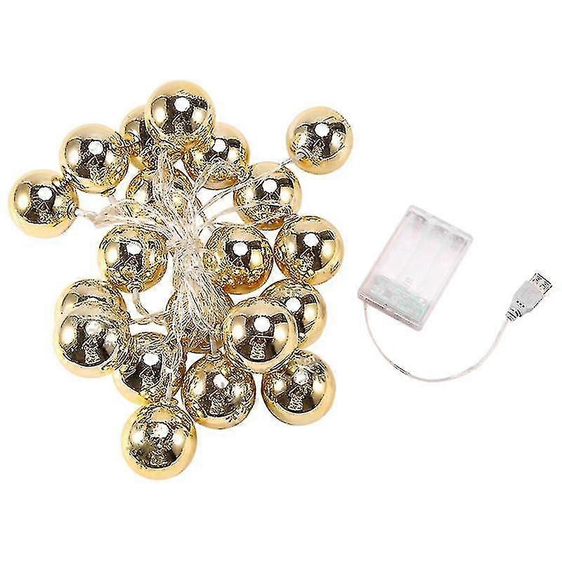 Christmas Led Holiday Decoration Electroplated Ball Gold