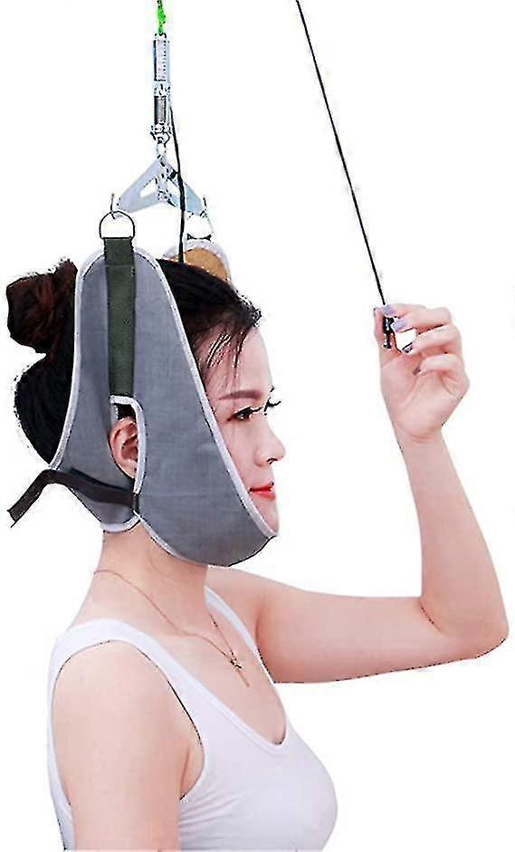 Över dörr Cervikal traktion kit, hals disk lättnad, för nacke axel smärta ortos relief huvudet hem, hals disk relief