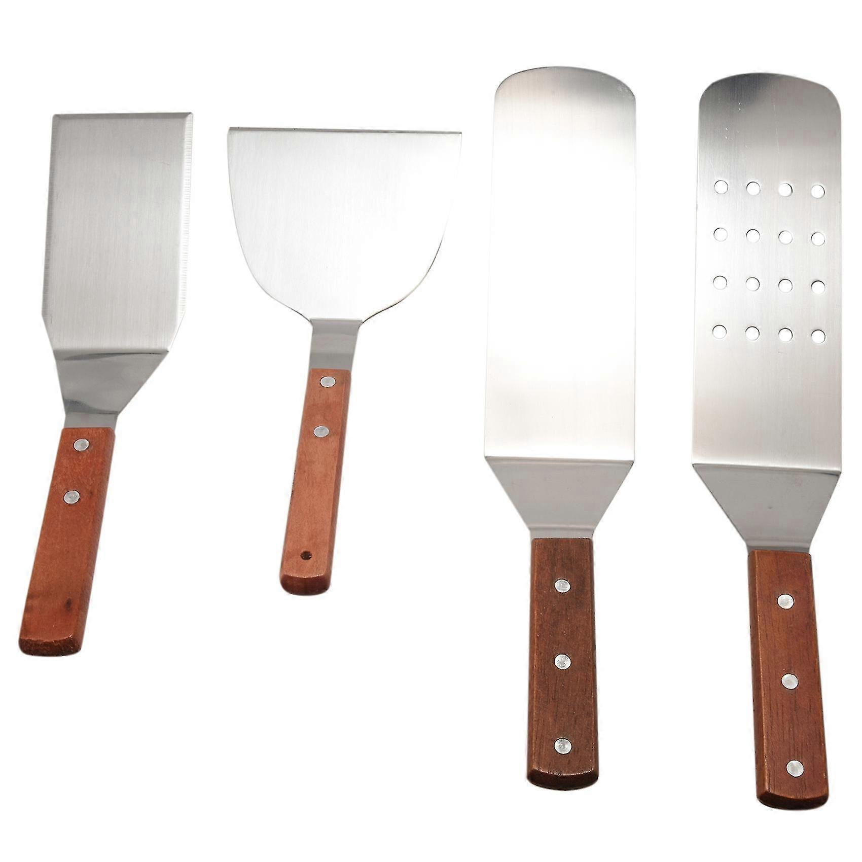 Bbq Griddle Accessories Set, 4-pieces Exclusive Griddle Tools Long/short Spatulas Set, Bbq Griddle Accessories Kit