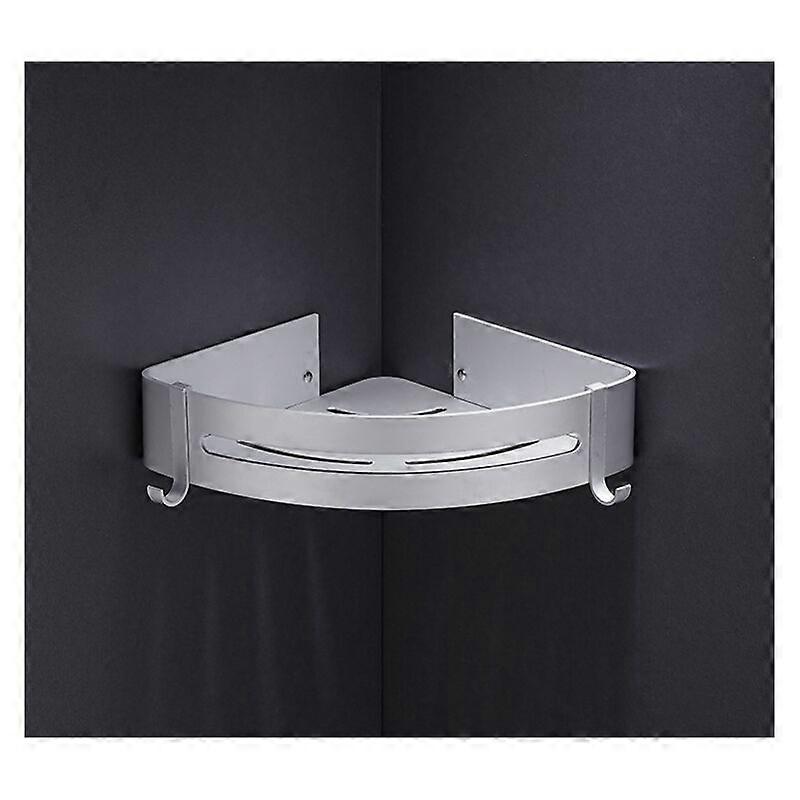 Corner shower shelf, bathroom shelf, aluminum storage shelf (single layer,)