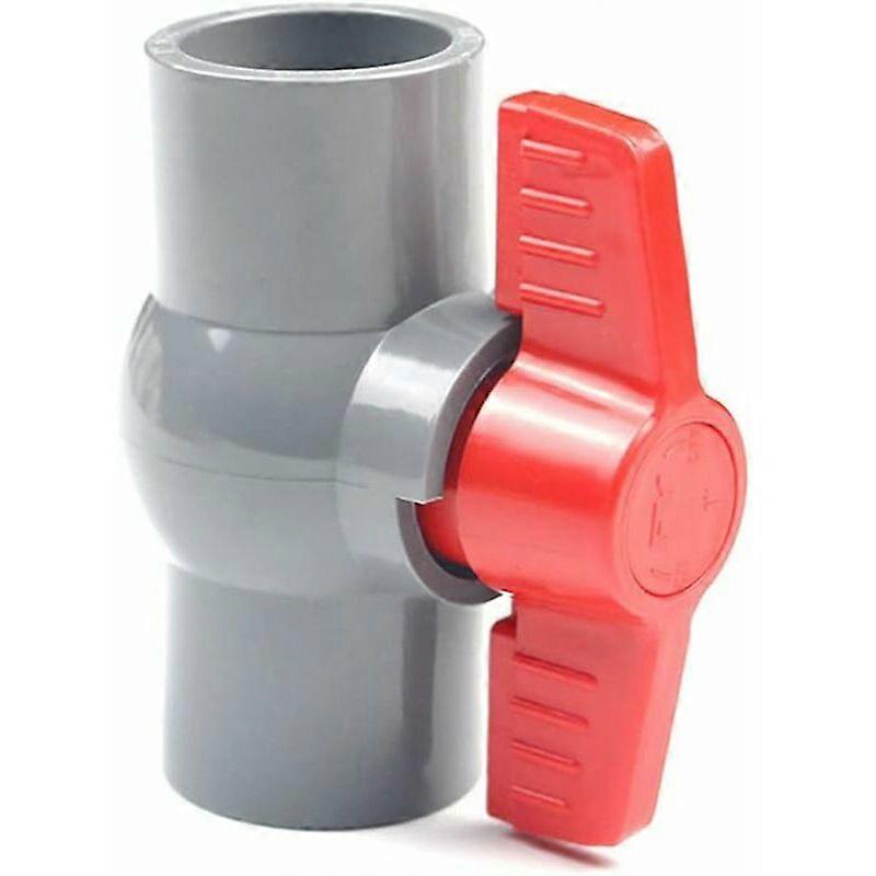 PVC Ball Valve, U-PVC Plastic Water Pipe Valve, Straight Connectors for Flow Control and Stop (25mm)