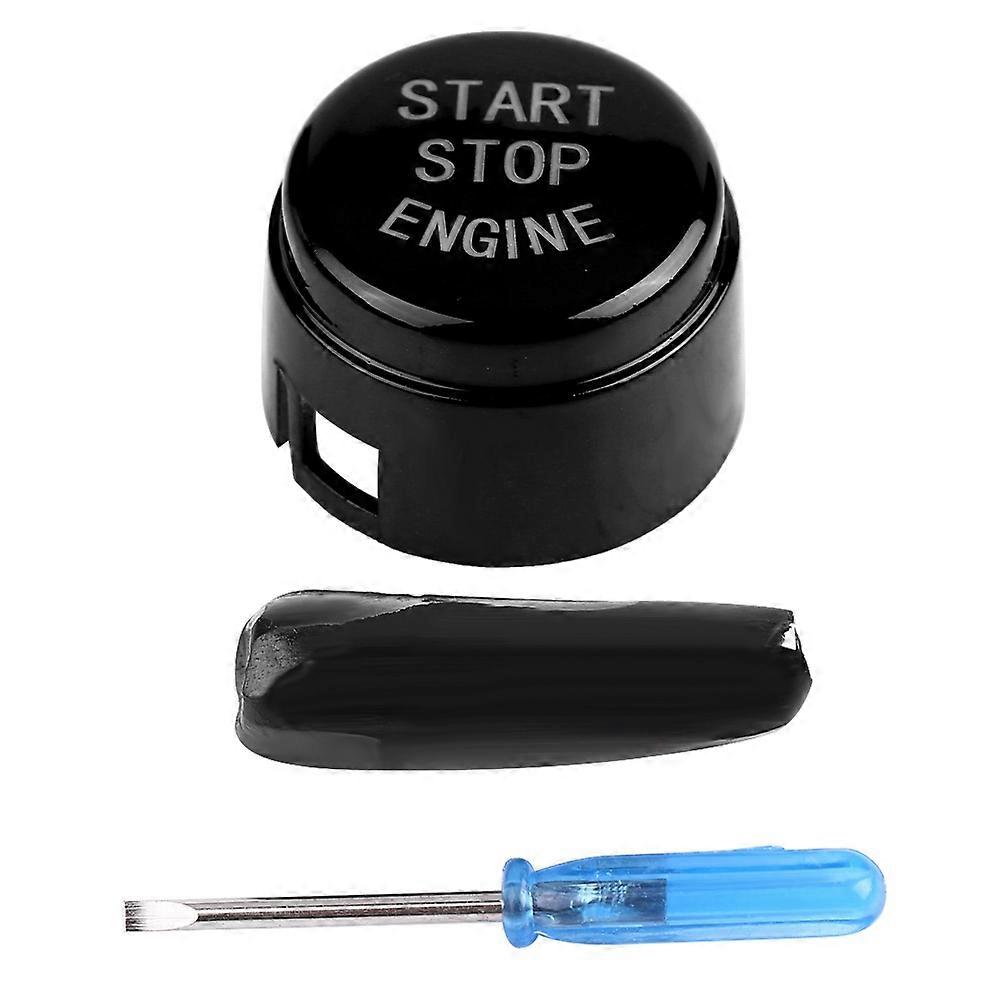 Car Engine One Button Start Button for BMW F30 3 Series F Disk Bottom without Start&Stop Black