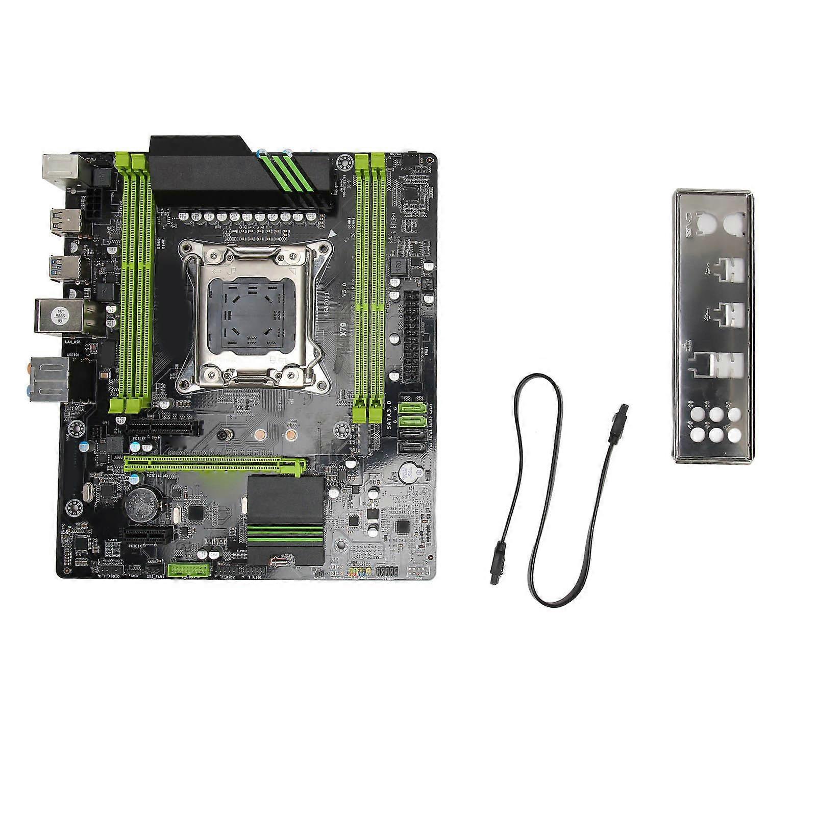 Carte mère X79 2011 broches compatible E5 V2 4 canaux DDR3 PCI E NVME M.2 pour ordinateur de bureau