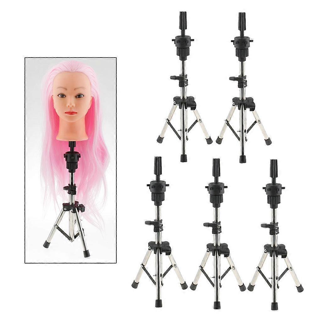 5 Pcs Ajustável Manequim Cabeça Tripé Suporte Perucas 11.42 - 18.50 polegadas