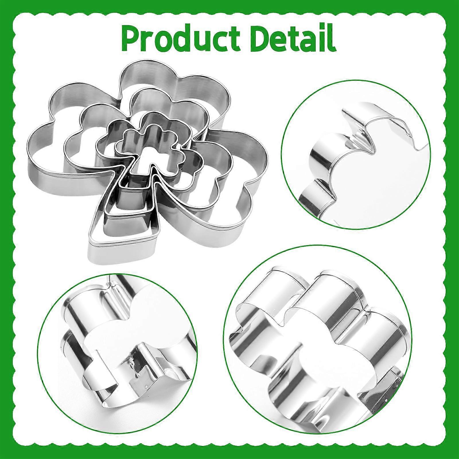 4 stk kløver i rustfritt stål kakekutter