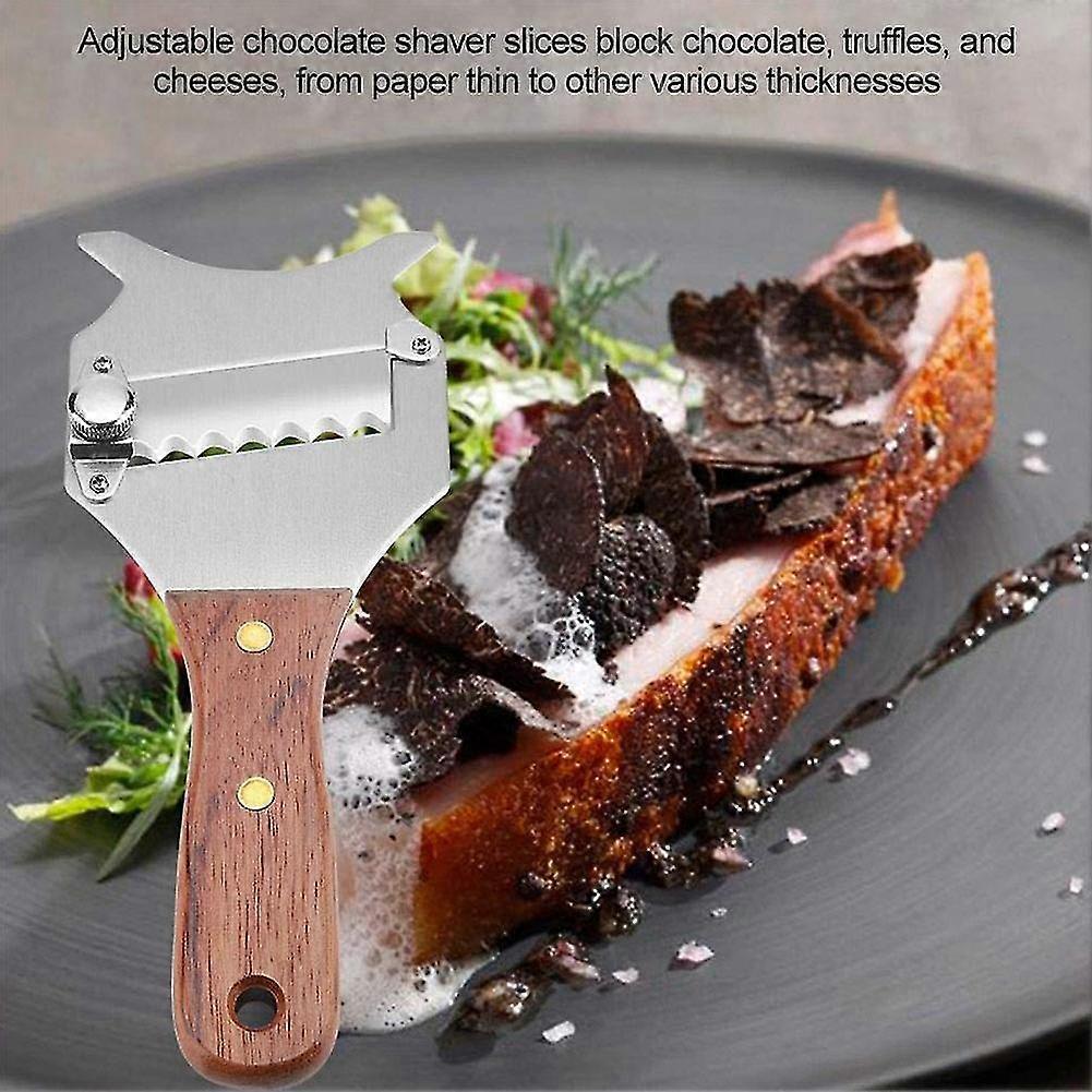 Stainless Steel Truffle Cheese Slicer Adjustable Chocolate Shaver Wavy Blade