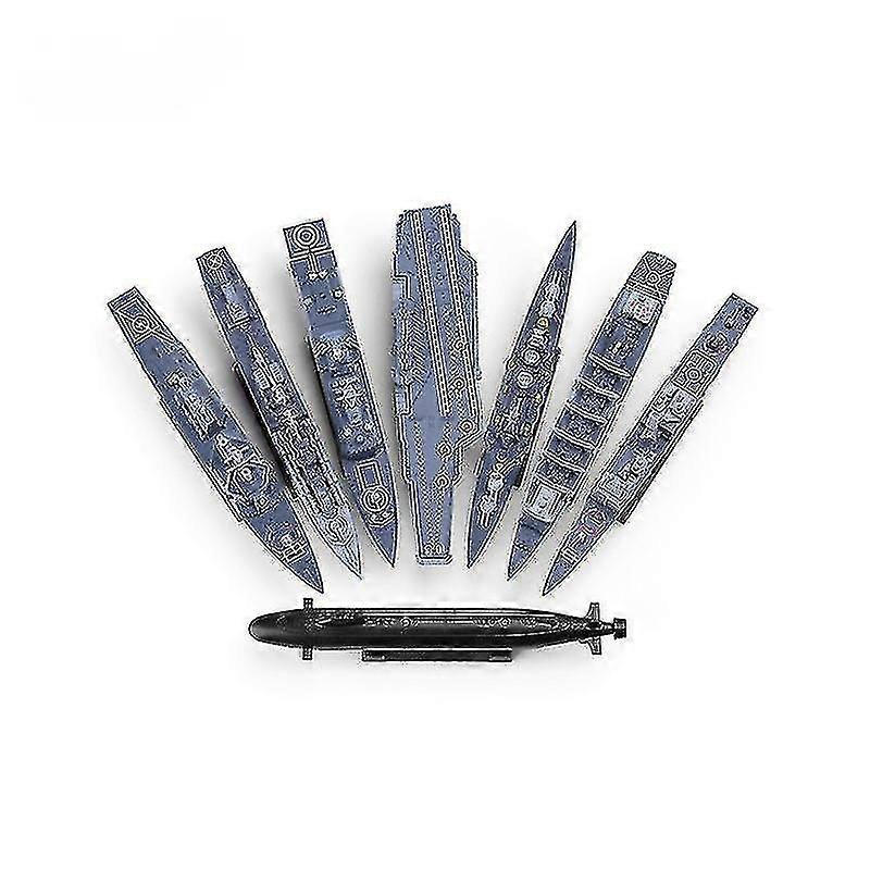 ●艦艇8枚セット4D組み立て船モデルおもちゃ