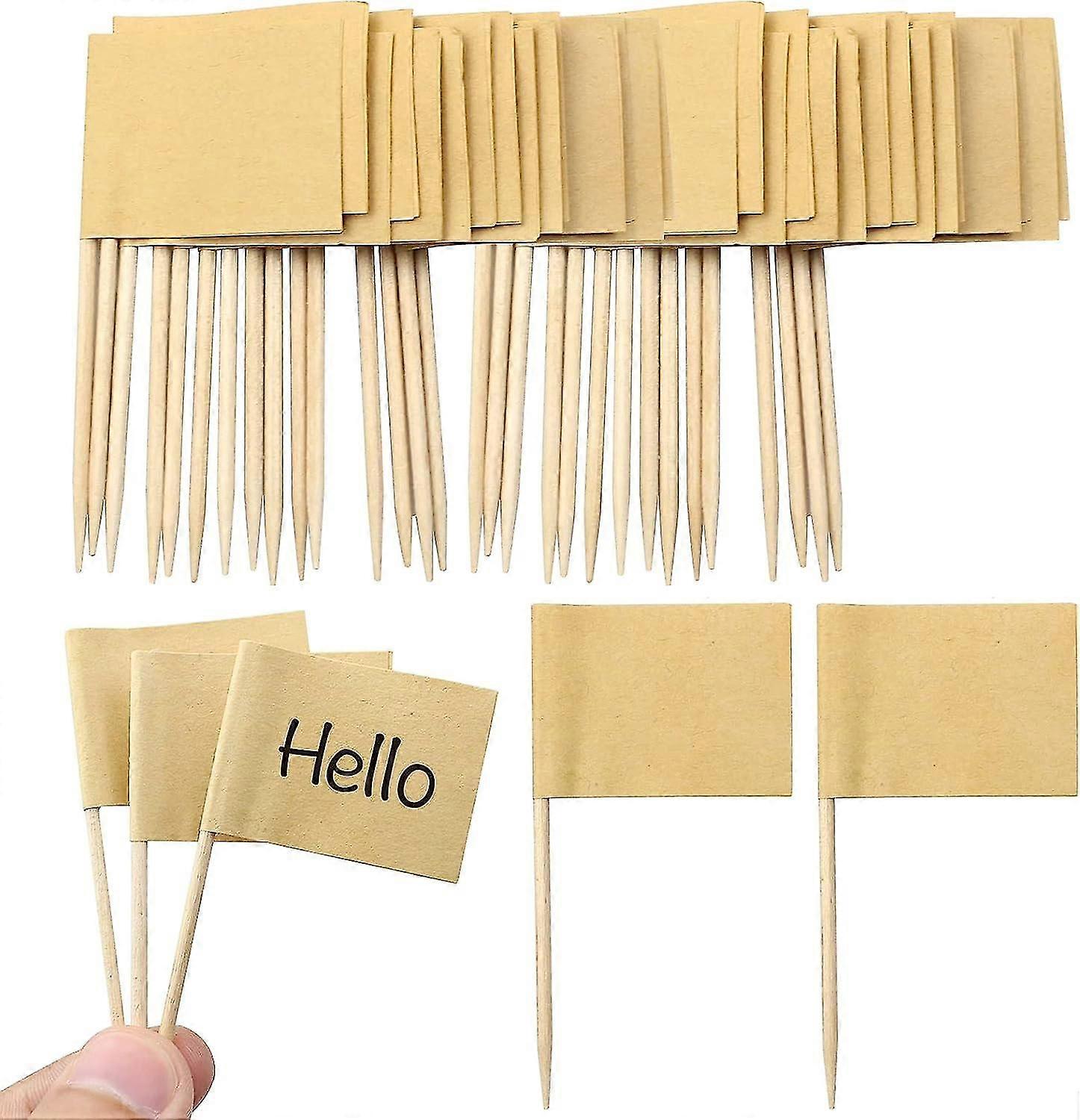 100 Pieces Toothpick Flag Empty Cocktail Toothpick Cocktail Stick Fruit Flag
