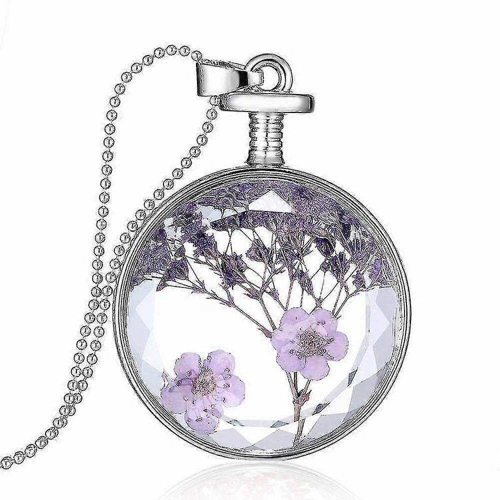 Built-in Botanical Specimen Lavender Circular Pendant-26