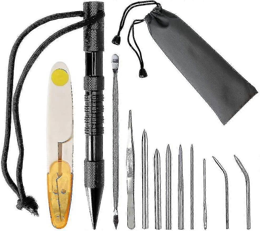 12 Pcs Paracord Needle Set, 9 Different Size Needles Tool