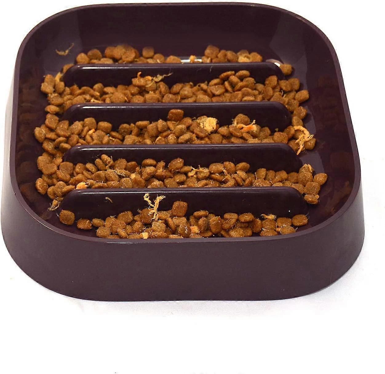 Slow Feeder Hundenapf Für Französische Bulldogge – Mit Streifenmuster, 21,5 X 21,5 Cm – Verlangsamt Fressgeschwindigkeit, Beugt Übergewicht Vor