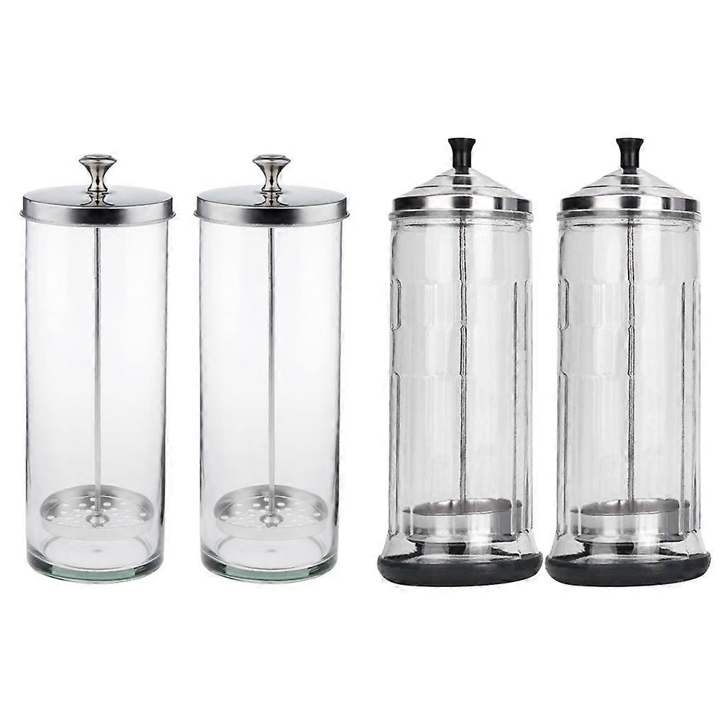 4x كبيرة تطهير جرة حاوية المطهر أدوات الزجاج جرة مبيد للجراثيم