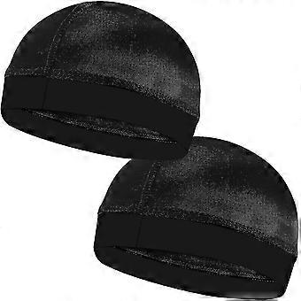 2 stk silkeaktig strømpe bølge caps, doo rags kompresjon cap