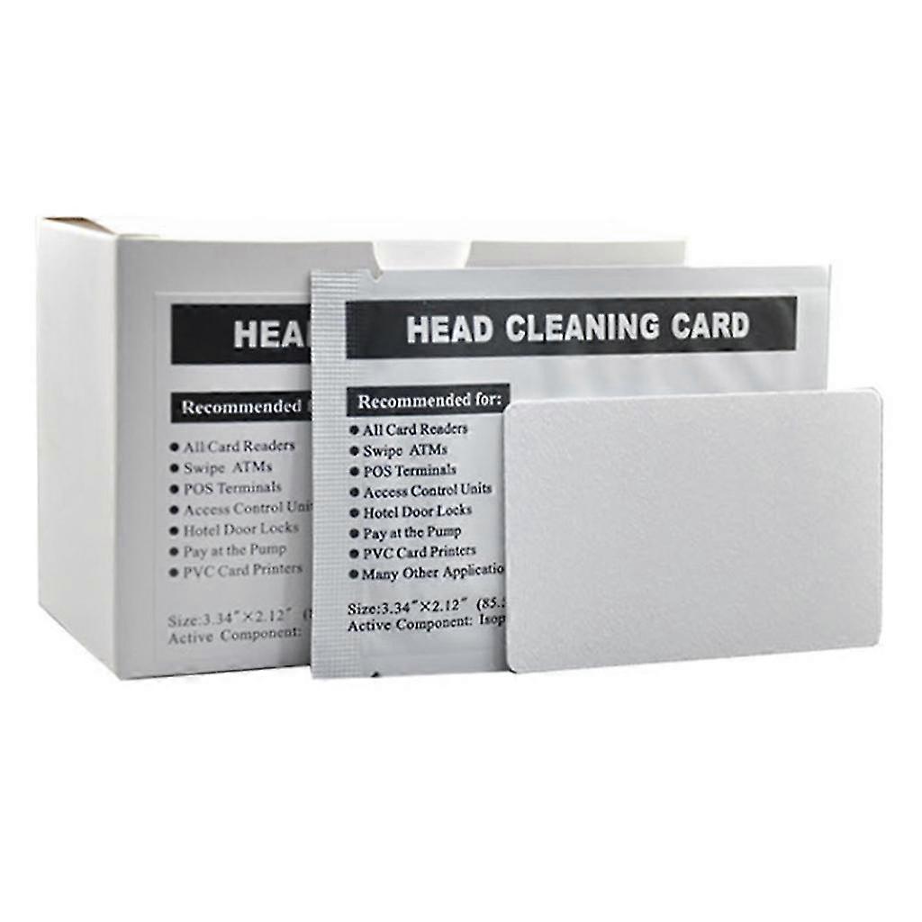 Credit Card Cleaning Cards Dual Side Card Reader Cleaner Pos Terminal Magnetic compatible with Head Pre-saturated compatible with Swipe Alcohol