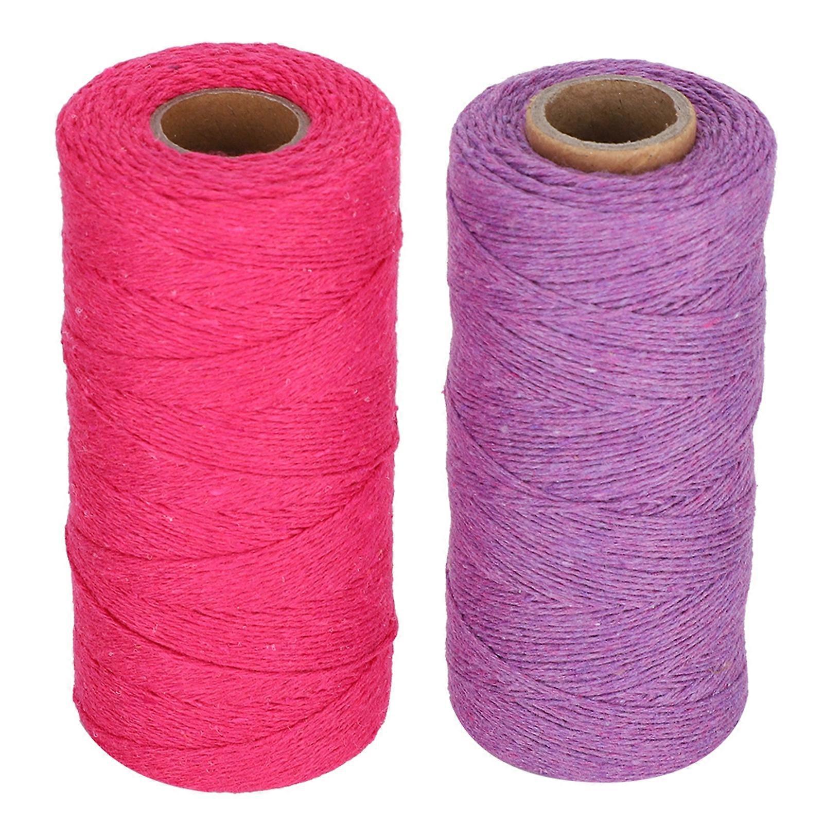 8 4 Pure Cotton Weaving Yarn 250m Roll Ideal for Carpets Blankets 2 Colors