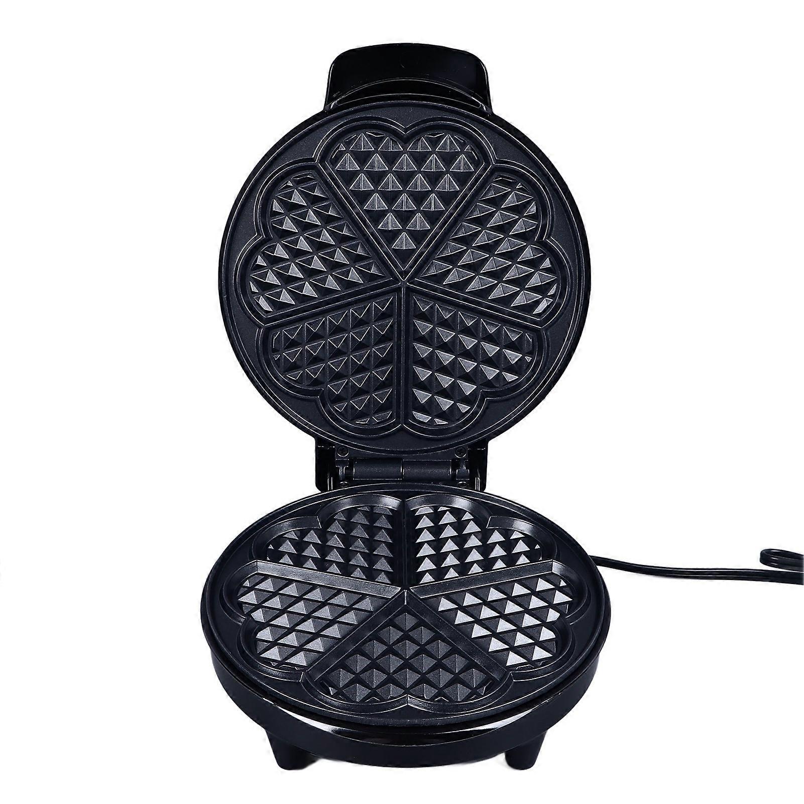 1200W Heart Shaped Waffle Maker 5 Waffles Non Stick Surface Temperature Control US Plug 110V