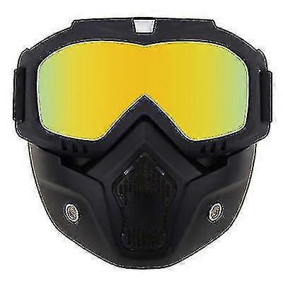 Motorcycle Riding Goggle Glass With Removable Face Mask