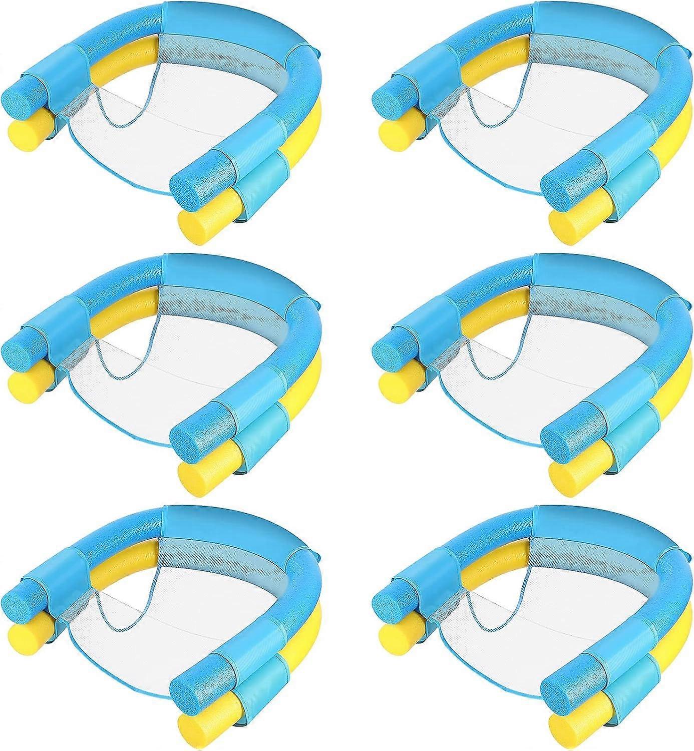 Sling Mesh Chair for Swimming Floating Noodle Chair Pool Noodles Floating Pool Noodle Sling Mesh Chair Pool Noodles Floats for Adults, Upgraded Larger