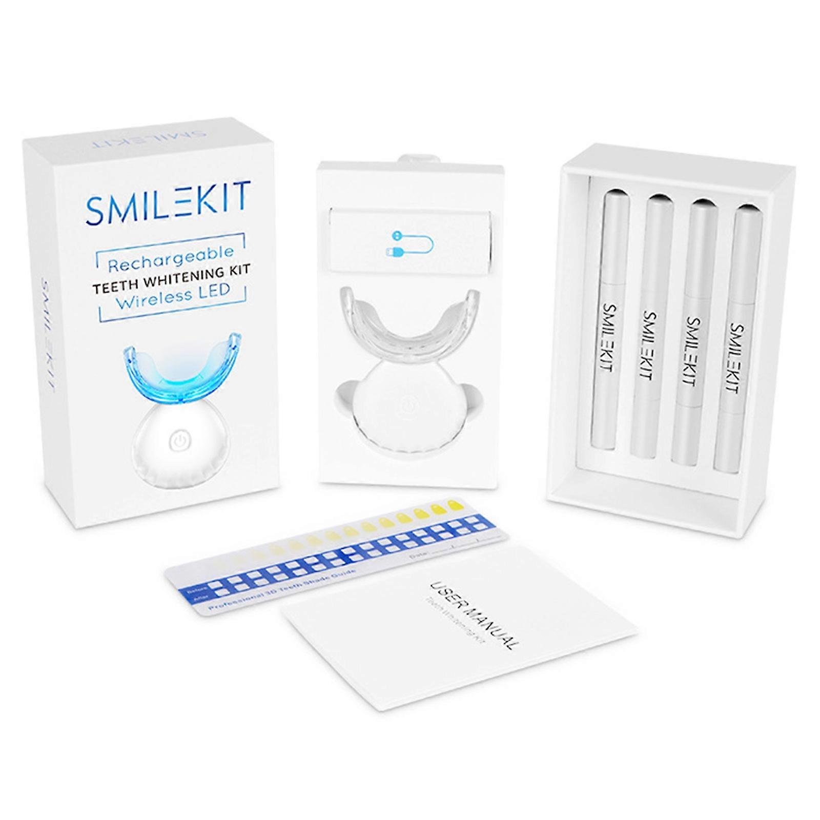 Teeth Whitening Kit Rechargeable Teeth Gel with LED Wireless Rechargeable