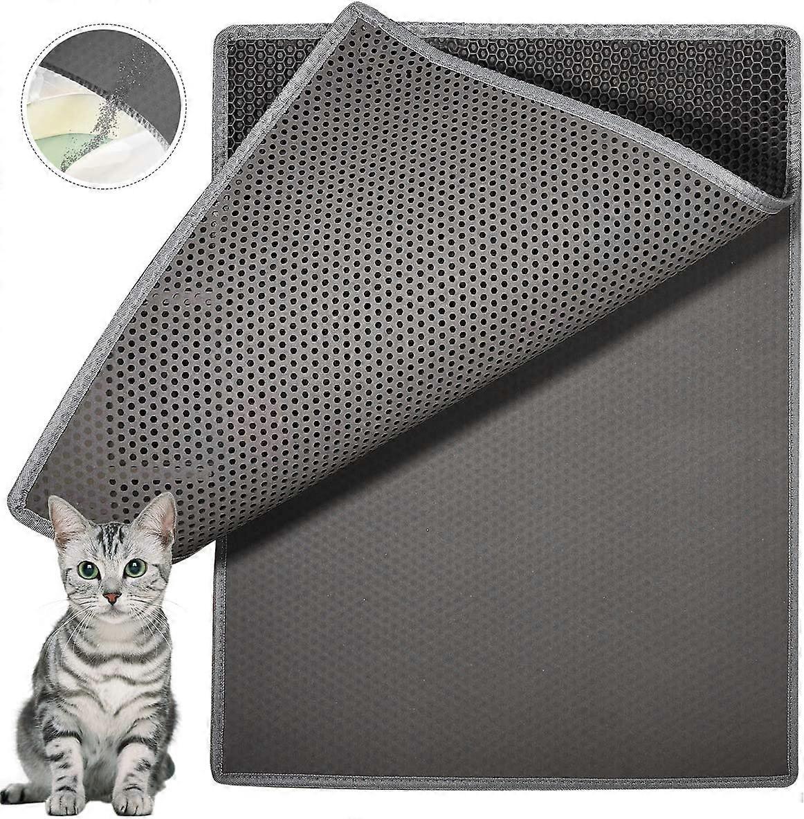 Cat Litter Pad, Nice Litter Box Trap Pad, Inch Honeycomb Dual Dispersion Control Layer Pad for Kittens, Urine and Water Resistant, Washable