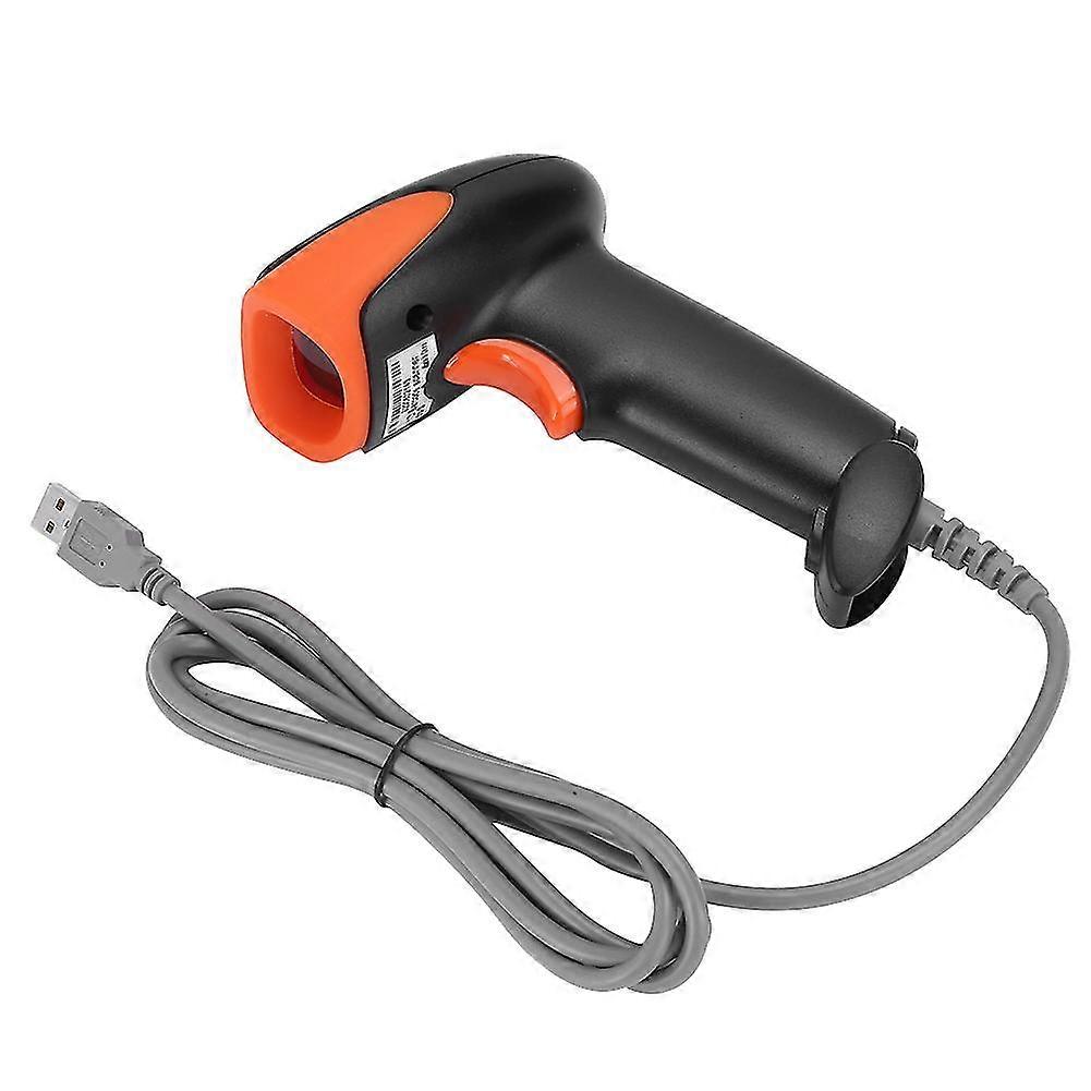 Black 1D Wired Laser Barcode Scanner for Supermarket Shop