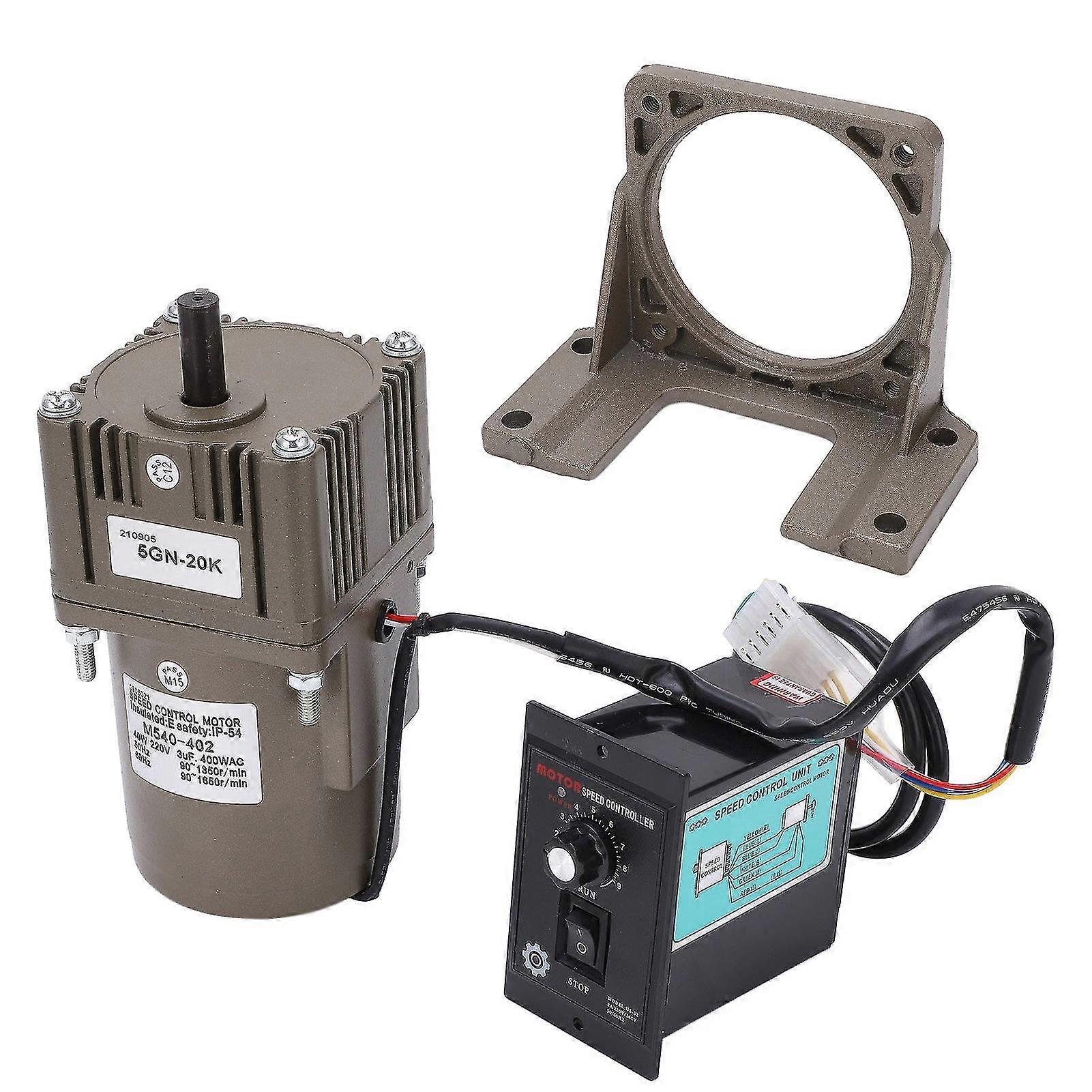 40W Single Phase Asynchronous Gear Motor AC 220V Adjustable Speed Deceleration (20K)