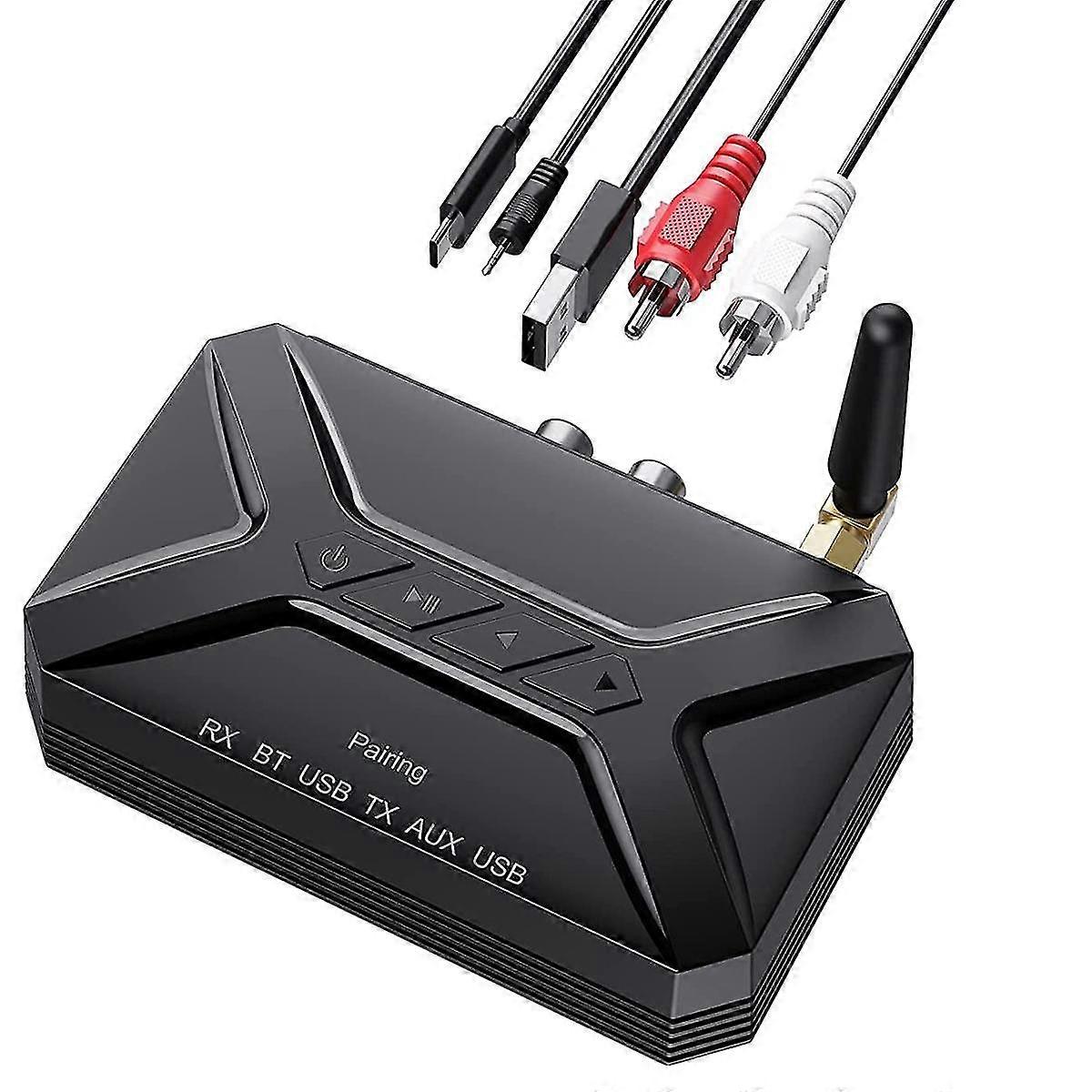 Bluetooth Transmitter Receiver, 3 In 1 Bluetooth 5.0 Aux Audio Adapter Stereo tvcarpcheadphone